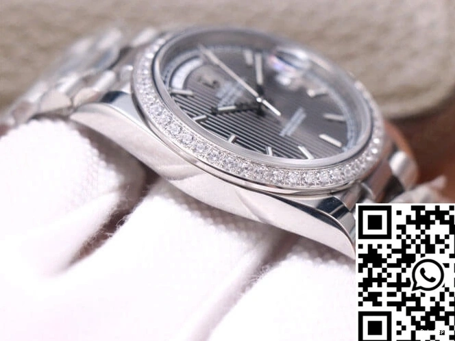 M228349RBR-0008 Grey Factory Gold Dial Rolex Day-Date White EW 1128